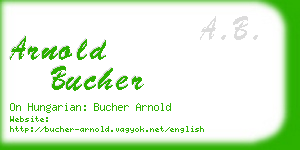 arnold bucher business card